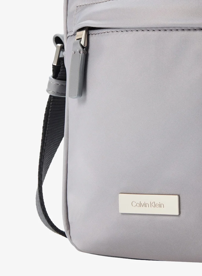 CALVIN KLEIN Charcoal Gray Logo Messenger Bag for Men | Best Price UAE